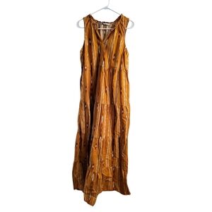Sonoma Women's Maxi Dress in Mustard and Brown